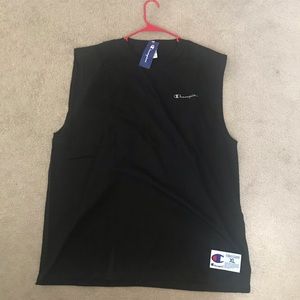 Sleeveless Champion Black Shirt, NWT, XL,